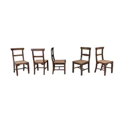 Five Dining Chairs, Untitled, narra with bone inlay
