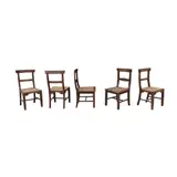 Five Dining Chairs, Untitled, narra with bone inlay