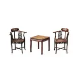 Untitled by A Pair of Oriental Corner Chairs and Table, rosewood with mother-of-pearl inlay, sold Jan 2026