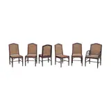 Six Oriental Inspired Dining Chairs, Untitled, hardwood