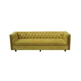 A Tufted Club Sofa, Untitled, velvet