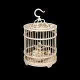 An Ivory Cage-form Figurine, Untitled, ivory