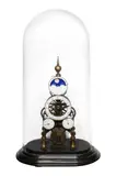 Franz Derk in Wien Mantle Clock, Untitled, brass, porcelain,glass