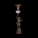 An Oil Lamp with a Putti-Form Base, Untitled