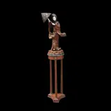 Untitled by An Antique Japanese Statuette with Ivory mask and hands, wood, sold Jan 2026