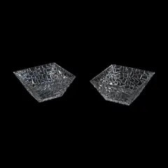 Untitled by Two Tiffany & Co. Deep-Square Crystal Bowls in the Sierra Pattern, sold Jan 2026