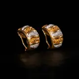 Earrings with Citrine and Diamonds, Untitled, 18k gold