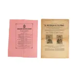 Two Antique Prints, Untitled, a.) A 19th Century Sample of Filipino-Spanish social groups in Madrid<br> print on silk