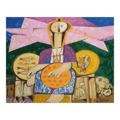 Untitled by Mauro Malang Santos, serigraph 30/50, sold Oct 2025