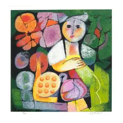Untitled by Mauro Malang Santos, serigraph 48/50, sold Oct 2025