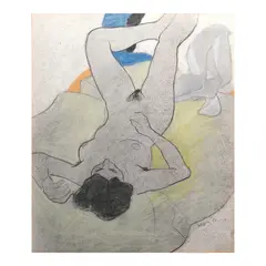 Benedicto Cabrera, Nude, mixed media on paper