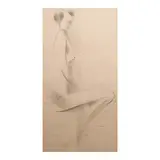 Romeo Tabuena, Nude, charcoal on paper