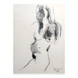 Augusto Albor, Nude, watercolor on paper