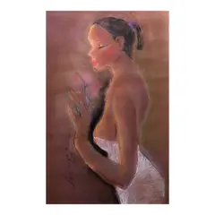 Untitled by Lydia Velasco, pastel on paper, sold Oct 2025