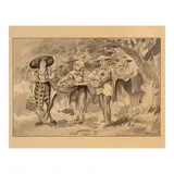 José Pereira, Untitled, inkwash on paper