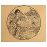 Fernando Amorsolo, Untitled, pen and ink on paper