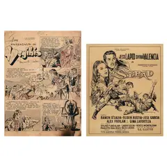 Francisco V. Coching, a.) Ang Pagbabalik ni Hagibis b.) Sibad, b.) signed and dated 1967 (lower right)<br> pen and ink on paper<br> 14 1/4” x 12” (36 cm x 30 cm)