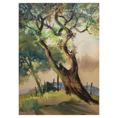 Antonio Dumlao, Farm Scene, watercolor on paper