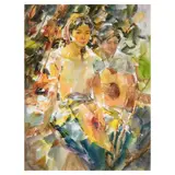 Jun Martinez, Harana, watercolor on paper