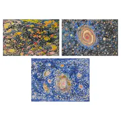 Macario Vitalis, a.) Untitled b.) Untitled c.) Untitled, b.) signed and dated 1987 (lower left)<br> tempera on paper<br> 9 1/2” x 14 1/2” (24 cm x 37 cm)<br><br>