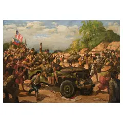 Serafin Serna, Liberation, oil on canvas