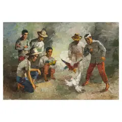 Crispin Lopez, Sabong, oil on canvas