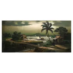 Crispin Lopez, Rural Scene, oil on canvas