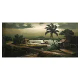 Crispin Lopez, Rural Scene, oil on canvas