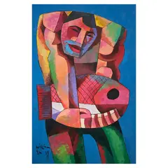 William Yu, Untitled, oil on wood