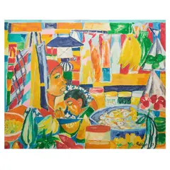 Norma Belleza, Mother and Child, oil on canvas