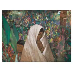 Hermès Alègrè, Mother and Two Children, oil on canvas