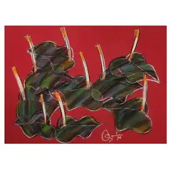 Anthurium by Romulo Olazo, soft pastel on canson paper, sold Oct 2025