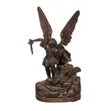 Graciano T. Nepomuceno, A Debulto of San Miguel Archangel mounted on a Peana, hardwood