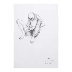 Elmer Borlongan, Gameboy, charcoal on paper