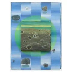 Jaime Roque, Floating Green Earth, acrylic, oil on canvas