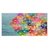 Roland Rosacay, Fishes, acrylic on canvas