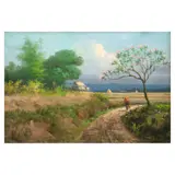 Untitled (Kakawate) by Cesar Buenaventura, oil on canvas, sold Jul 2025