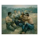 Sabongero by Cesar Buenaventura, oil on canvas, sold Jul 2025