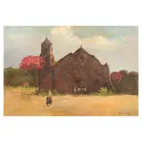 Untitled by Cesar Buenaventura, oil on canvas, sold Jul 2025
