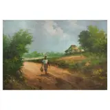 Untitled by Cesar Buenaventura, oil on canvas, sold Jul 2025