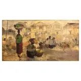 Untitled by Cesar Buenaventura, oil on canvas, sold Jul 2025