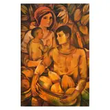 Roger San Miguel, Yellow Harvest, oil on canvas