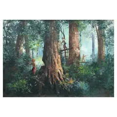 E. I. Sanchez, Trees, oil on canvas