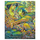 Nemesio Miranda Jr., Papaya Harvest, acrylic on canvas