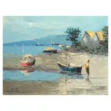 Leonardo Zablan, Seaside, oil canvas