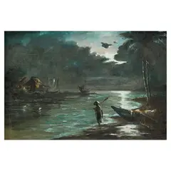 Oscar Navarro, Seascape, oil on canvas