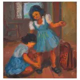 Untitled by Unidentified artist, oil on canvas, sold Jul 2025