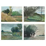 Marciano Galang, A Lot of Four Artworks, <br />c.) Landscape <br />signed and dated 1969 (lower right) <br />oil on wood <br />9” x 12” (23 cm x 30 cm) <br /> <br />d.) Landscape <br />signed and dated 1969 (lower right) <br />oil on wood <br />6” x 8” (15 cm x 20 cm)