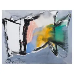 Romulo Olazo, Untitled - Abstract Forms, tempera