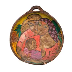 Family by Norma Belleza, oil on wood, sold Jul 2025